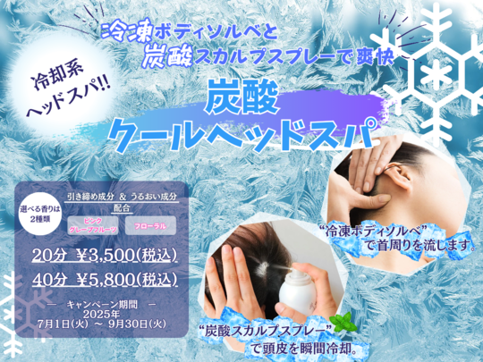冷却系ヘッドスパ/炭酸クールヘッドスパ